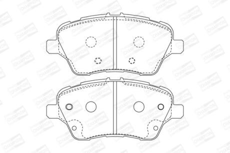 Колодки тормозные дисковые передние Ford Fiesta VI, Transit (14-) CHAMPION '573363CH