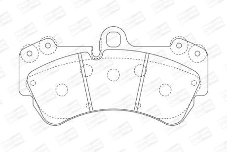 Колодки тормозные дисковые передние Porsche Cayenne (02-10)/ VW Touareg (02-10) CHAMPION '573376CH