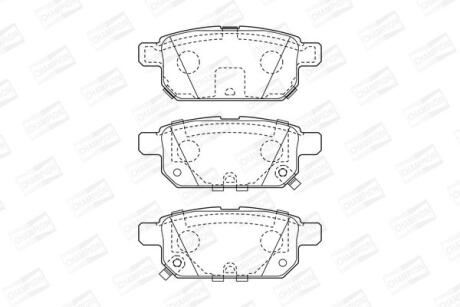 Колодки тормозные дисковые задние Suzuki SX4 (13-), Vitara (15-) CHAMPION '573384CH