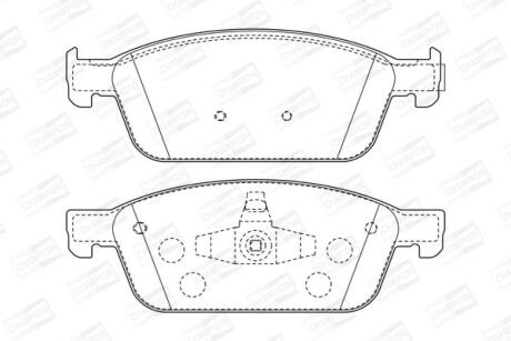 Колодки тормозные дисковые передние Ford Focus III, Kuga II, Transit (13-) CHAMPION '573460CH
