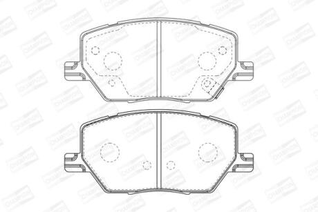 Колодки тормозные дисковые передние Fiat 500X (14-)/ Jeep Renegade (14-), Compass (17-) CHAMPION '573610CH