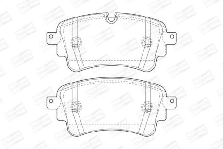 Колодки тормозные дисковые задние Audi A4 (B9), A6 (C8), Q5 (16-)/ VW Touareg (17-) CHAMPION '573628CH