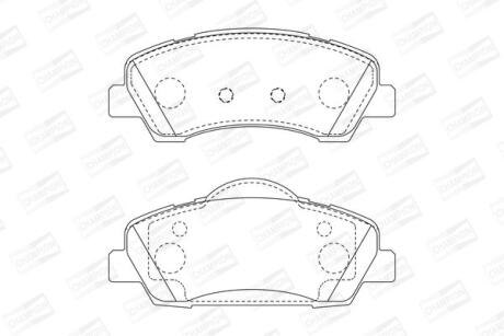 Колодки тормозные дисковые передние Citroen C4 Cactus / Peugeot 308 II CHAMPION '573630CH