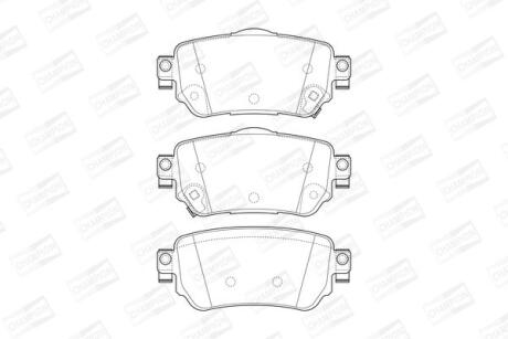 Колодки тормозные дисковые задние Nissan X-Trail III, Qashqai II, Leaf (17-)/ Renault Kadjar (15-) CHAMPION '573658CH
