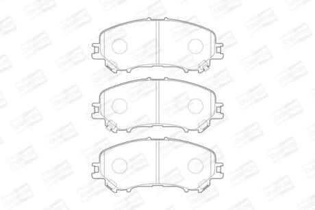 Колодки тормозные дисковые передние Nissan Qashqai II, X-Trail III/ Renault Kadjar (15-) CHAMPION '573659CH