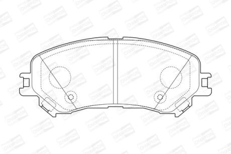 Колодки тормозные дисковые передние Renault Espace V, Megane IV, Scenic IV CHAMPION '573673CH