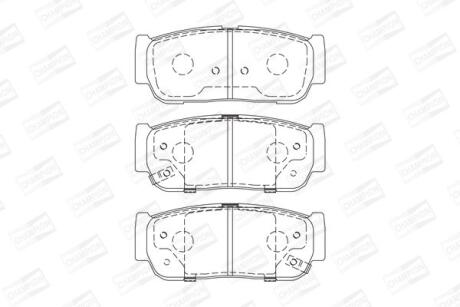 Колодки тормозные дисковые задние Kia Sorento I/ Ssangyong Rexton/ Rexton II, Kyron (05-14) CHAMPION '573676CH