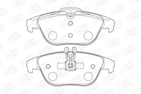 Колодки тормозные дисковые задние MB C-Class (W204), GLK-Class (X204) CHAMPION '573735CH