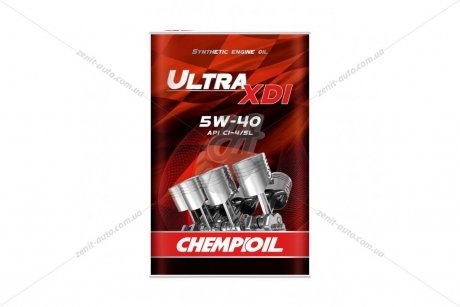 Масло ДВС 5W-40 Ultra XDI CI-4/SL, ACEA B4/A3, VW 502.00/505.00, 4л, синт.(metal) Chempioil CH9703-4ME