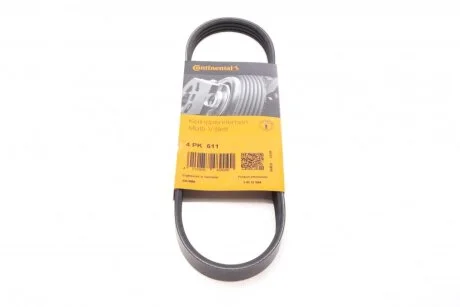 Ремень поликлиновый Hyundai Accent 1,3i 1,5i 00>05, Getz 1,3i 02>05 ContiTech Contitech 4PK611