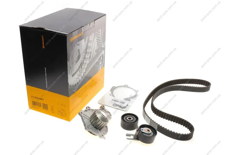 Комплект ременя ГРМ з помпою PSA Berlingo Partner 1,6HDI 05>08, 08>, Jumpy Expert 1,6HDi 07> ContiTech Contitech CT1092WP1 (фото 1)