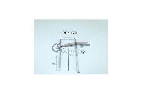 U-Болт ресори (стрем’янка 170x71 M12) Mitsubishi L200 (06-) (99.705.170) CS Germany '99705170