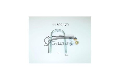 U-Болт ресори (стрем’янка 170x80 M14) Ford Transit (06-), Transit (13-)/VW Amarok (10-) (99.809.170) CS Germany '99809170