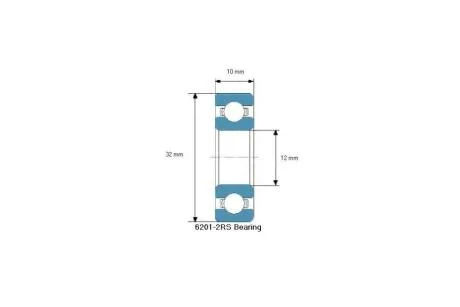Подшипник генератора 2101/2108/412 малый (180201) CX 6201-2RS