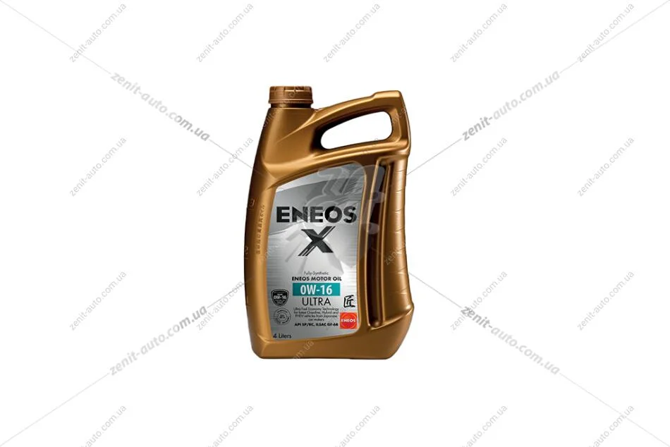 Масло ДВС 0W-16 ENEOS X ULTRA API SN/SN Plus, ILSAC GF-6B, 4л, синт. Eneos EU0020301N (фото 1)