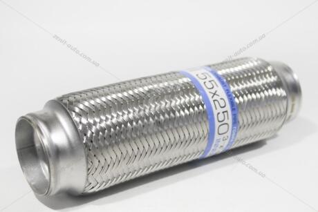 Гофра глушника 3-х шарова (нерж. сталь, довг/фланець) EuroEx 55*250