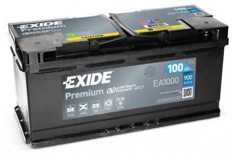 АКБ 6СТ-100 R+ (пт900) (необслуж) Premium EXIDE EA1000