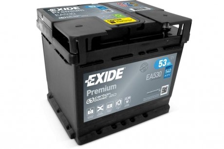 АКБ 6СТ-53 R+ (пт540) (необслуж) Premium EXIDE EA530
