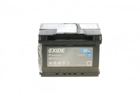АКБ 6СТ-61 R+ (пт600) (необслуг) (низький) Premium Exide EXIDE EA612