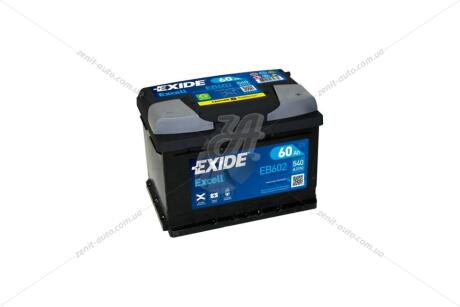 АКБ 6СТ-60 R+ (пт540) (необслуж) (низкий) EXCELL EXIDE EB602