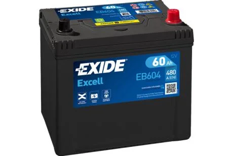 АКБ 6СТ-60 R+ (пт480) (необслуг) Asia EXCELL Exide EXIDE EB604
