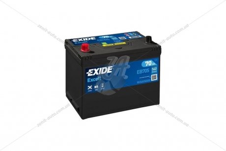 АКБ 6СТ-70 L+ (пт540) (необслуг) Asia EXCELL EXIDE EB705