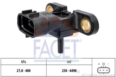 Датчик давления воздха Toyota RAV 4 (06-19), Land Cruiser (07-), Hilux (05-), Yaris (05-18) 1.4-4.5 D4-D FACET '103214