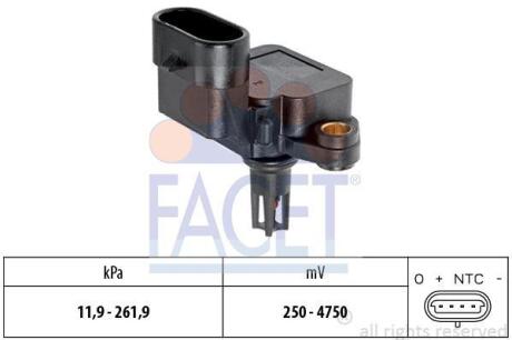 Датчик давления наддува (MAP) Opel Insignia (08-) 2.0 Turbo (10.3245) FACET '103245