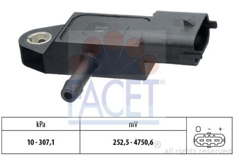 Датчик давления воздуха Transit 2.4 TDCi (06-14) FACET '103348