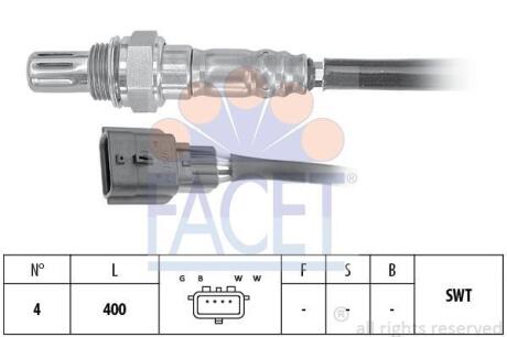 Датчик кислорода (лямбда-зонд) Renault Logan II (16-) 1.0 Sce 75 (10.8225) FACET '108225