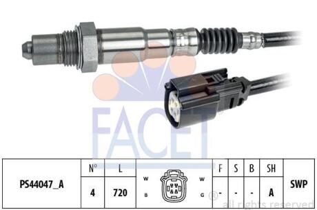 Датчик кислорода (лямбда-зонд) нижний Ford Focus III (10-) 2.0 Gdi (10.8364) FACET '108364