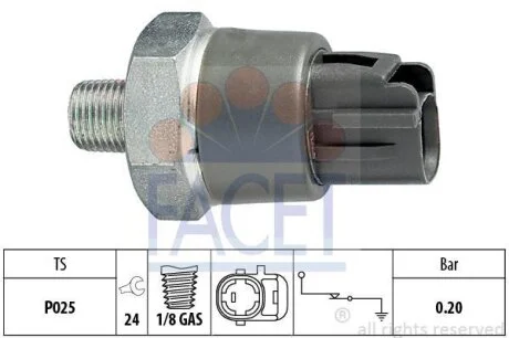 Датчик індикатора тиску оливи Toyota, Lexus (95-)/Citroen, Peugeot (05-) 1.0i (7.0114) FACET '70114