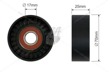 Ролик ремня генератора натяжной Fat Ducato 3.0 (06-, 14-) Fast FAST FT44551
