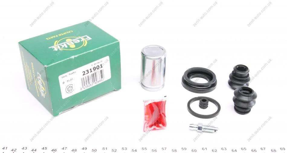 Ремкомплект супорту заднього Hyundai Accent III/KIA Rio II (d=30.9mm)(Kasko)(+поршень) Frenkit FRENKIT 231901 (фото 1)