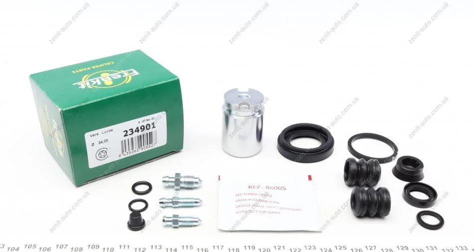 Ремкомплект супорту заднього Ford Fiesta/Focus 98-05 (d=34mm)(Lucas)(+поршень) Frenkit FRENKIT 234901 (фото 1)