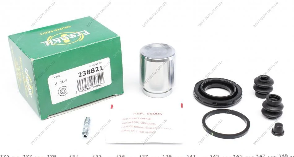 Ремкомплект супорта заднього (з поршнем) Nissan Leaf (10-), Leaf (17-) (d=38mm)(Akebono) Frenkit FRENKIT '238821 (фото 1)