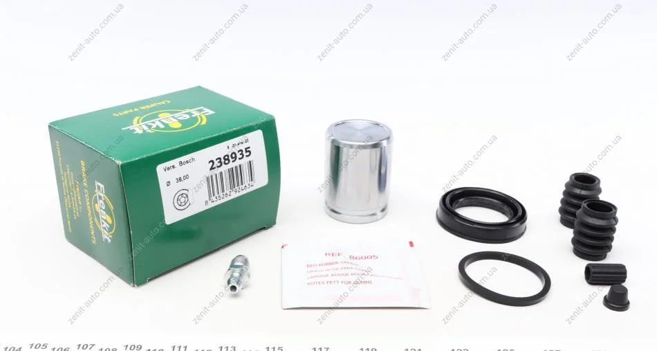 Ремкомплект супорту заднього Toyota Avensis/Corolla 03-09 (d=38mm)(Bosch)(+поршень) Frenkit FRENKIT 238935 (фото 1)