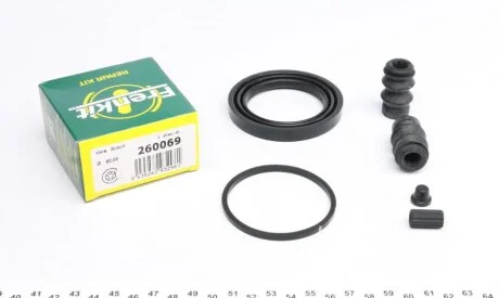 Ремкомплект суппорта переднего Honda CR-V (III/IV)/Toyota Corolla (E18) (d=60mm)(Bosch) Frenkit FRENKIT 260069