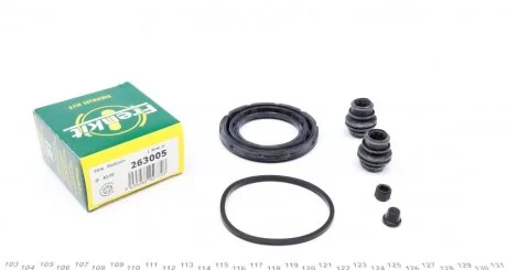 Ремкомплект супорту переднього Lexus RX/Toyota Highlander 00-07 (d=63mm)(Akebono) Frenkit FRENKIT 263005