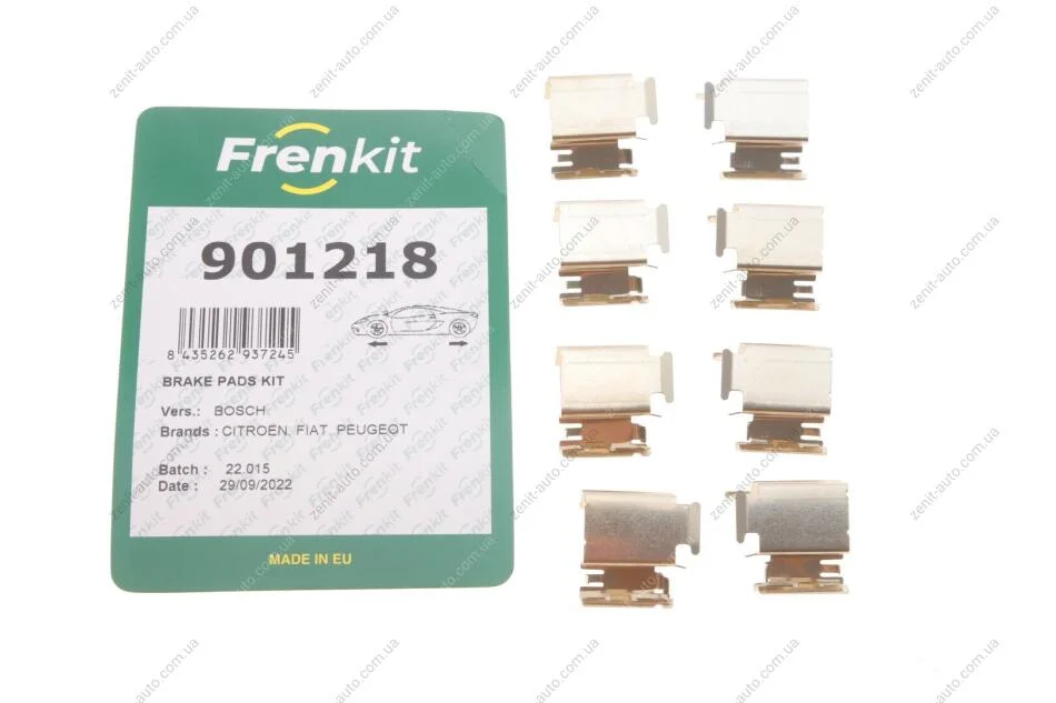 Комплект установочный тормозных колодок передних VW/Ford/Citroen/Peugeot/Fiat ver.Bosch Frenkit FRENKIT '901218 (фото 1)
