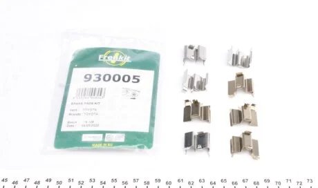 Комплект установочный тормозных колодок задних Toyota Land Cruiser 100 (98-07) Frenkit FRENKIT 930005