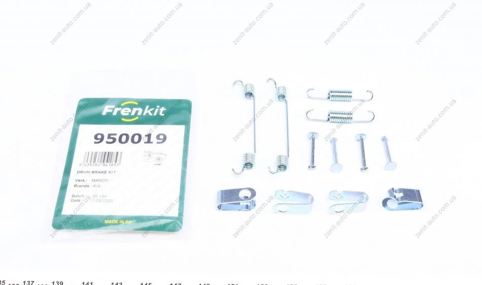 Комплект установочный тормозных колодок барабанных Hyundai Santa Fe (DM) (09-15) (Mando) Frenkit FRENKIT 950019 (фото 1)