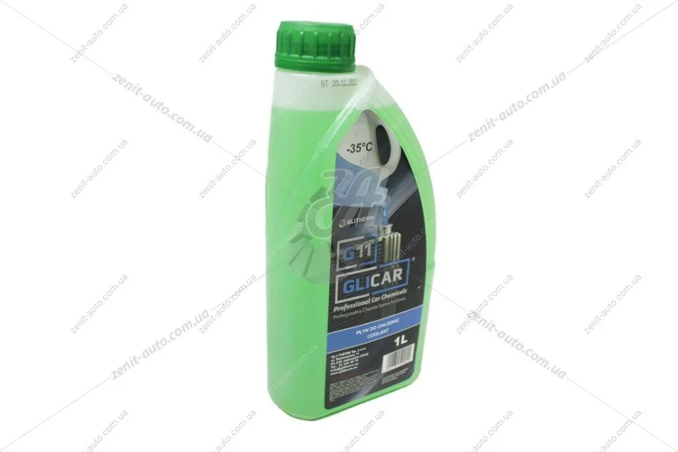 Антифриз LIQUID G11 GREEN (-35С), 1л, (зелений) GLICAR GL 100100 (фото 1)