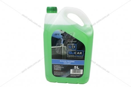 Антифриз LIQUID G11 GREEN (-35), 5 л, зел. GLICAR GL 100500