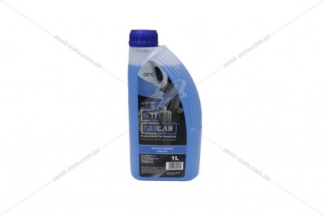 Антифриз LIQUID G11 BLUE (-35), 1л, син. GLICAR GL 110100