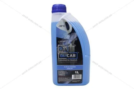 Антифриз LIQUID G11 BLUE (-35С), 1л, (синій) GLICAR GL 110100