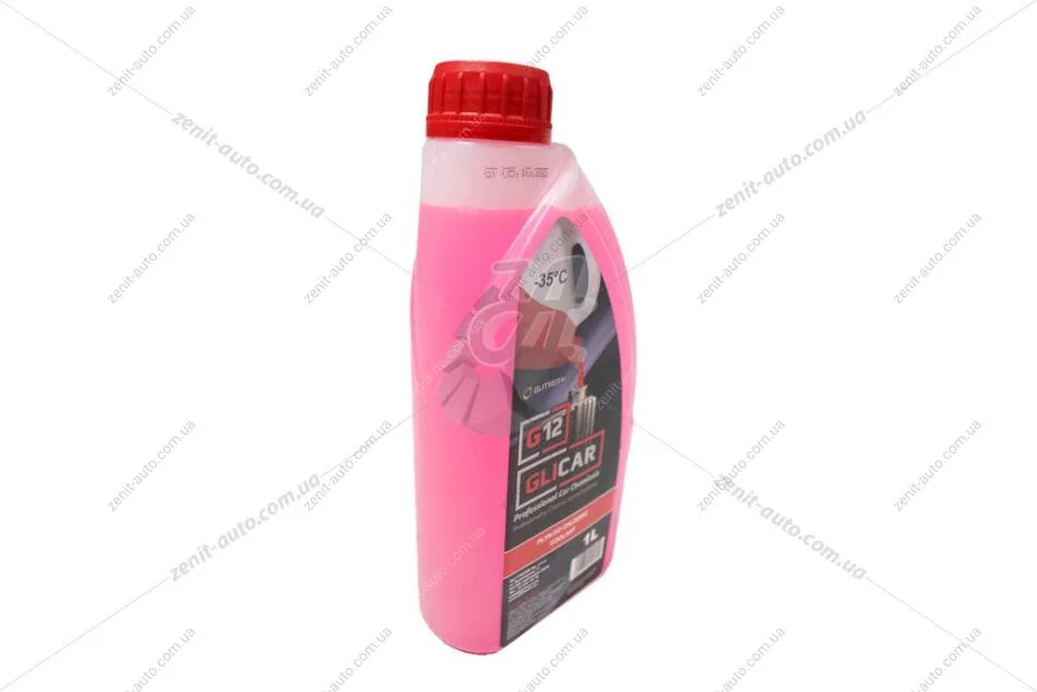 Антифриз LIQUID G12 RED (-35С), 1л, (червоний) GLICAR GL 120100 (фото 1)
