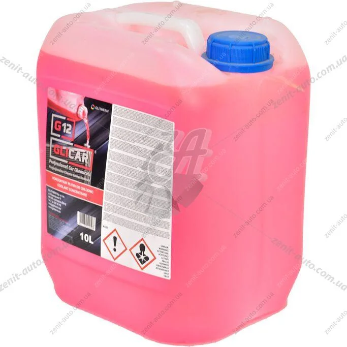 Антифриз CONCENTRATE G12 RED (концентрат), 10л, (красный) GLICAR GL 1210CN (фото 1)