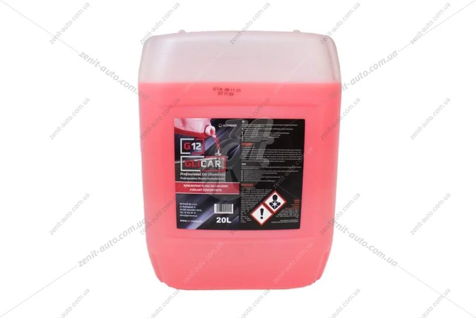 Антифриз CONCENTRATE G12 RED (концентрат), 20л, (червоний) GLICAR GL 1220CN (фото 1)