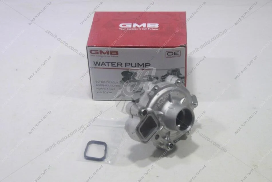 Насос водяний з патрубком та сальником Mazda 2 1.5 14/19-/ 3 1.5/2.0 13-/19-/ 6 2.0/2.5 12- (GWMZ79AH) GMB 'GWMZ79AH (фото 1)